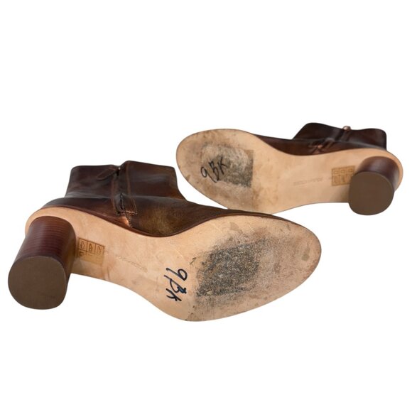 Pour La Victoire Iris in metallic copper leather women's ankle booties size 6 - Picture 9 of 12